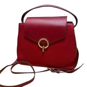 Adrienne Vittadini Elegant Red Leather Handbag